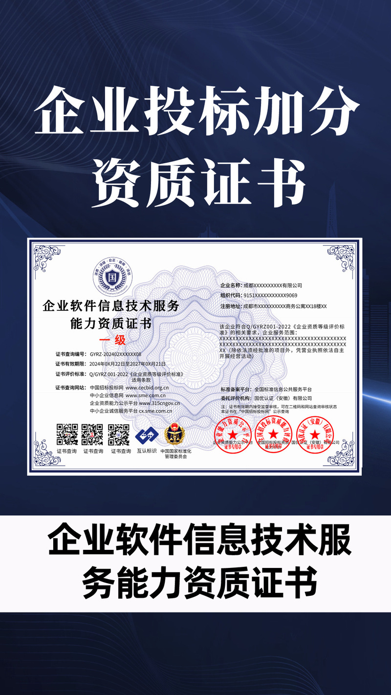 【企业管理咨询】企业软件信息技术服务能力资质证书 软件开发与信息技术咨询服务的“硬通货”